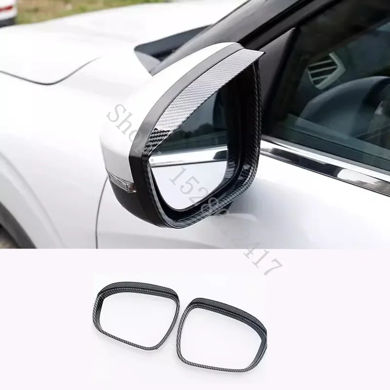 Espelho Retrovisor Capa para Mitsubishi Outlander, Chuva Sobrancelha Frame Trims, Estilo Exterior, Acessórios Do Carro, 2023, 2024