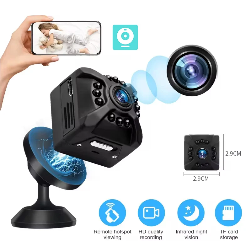 camera de vigilancia sem fio home security mini camera deteccao de movimento pir bateria embutida visao noturna ir monitor de bebe 01