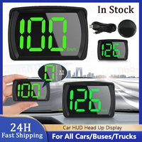 Universal Digital GPS Speedometer Car HUD Head Up Display Dual Chips HD LCD Display Plug and Play for All Cars Buses Trucks