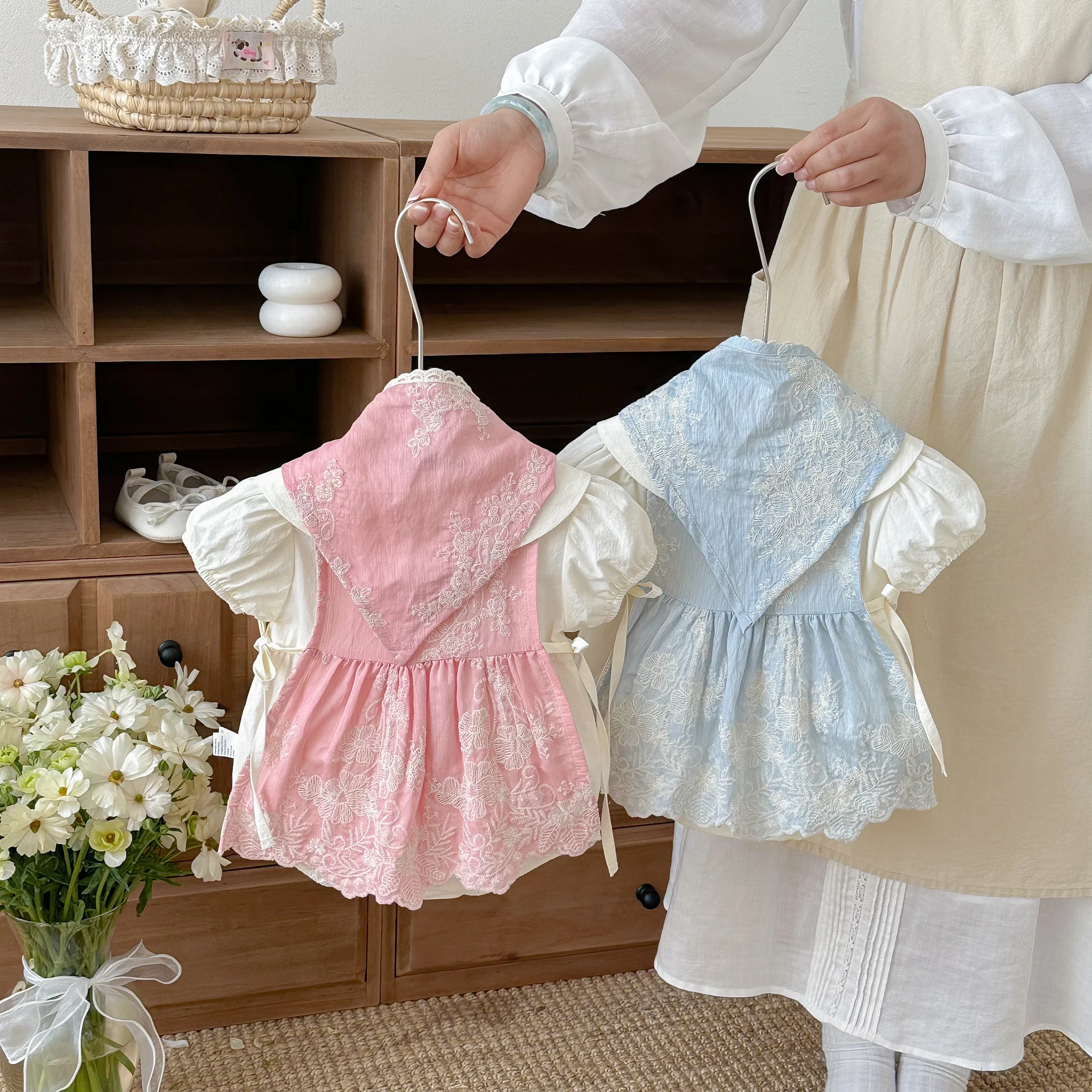 Ins Baby Clothes One-Piece Dress Fashionable Princess Swaddle Suit Girl Baby -Day Banquet Crawling Suit