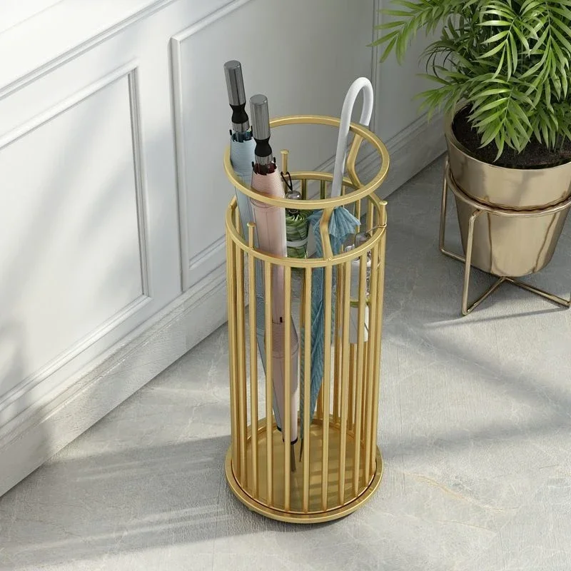 Umbrella Stand Holder for Entryway Home Office Hotel Home Floor-standing Umbrella Rack Metal Rack Storage Gold Pink