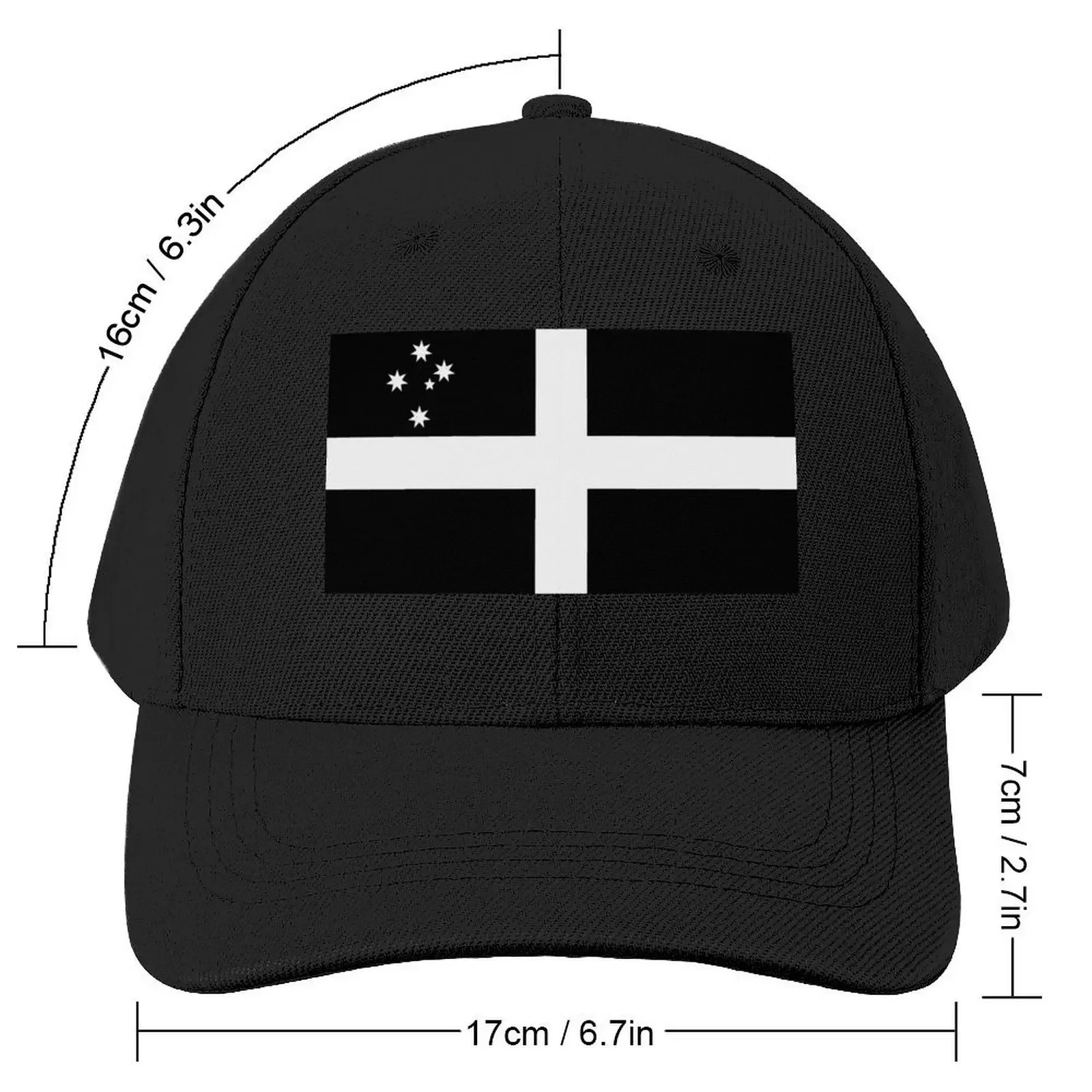 Flag of Cornish Australians Baseball Cap funny hat Golf Hat Christmas Hat Fashion Beach Female Men's