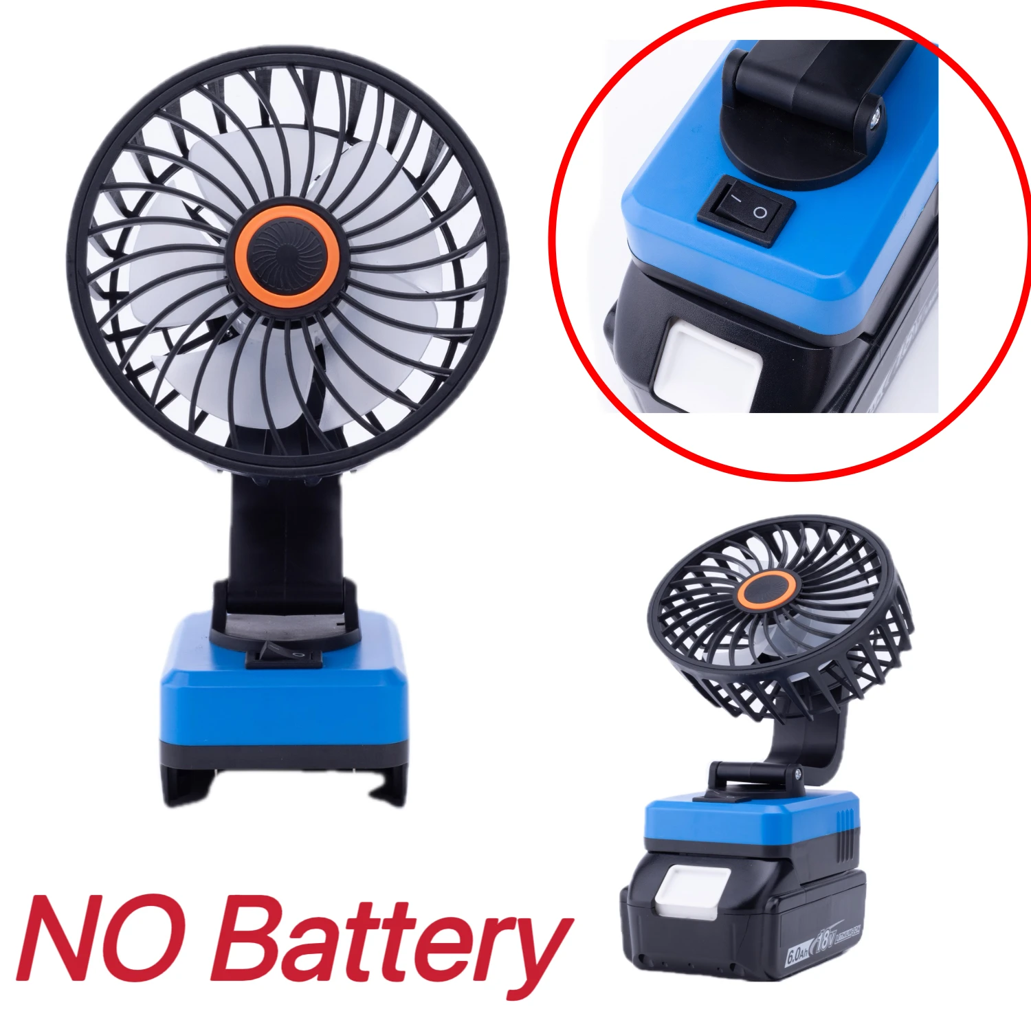 

Fan For for Makita 18/20V Li-Ion Battery Adapter Bare Tool Cordlless Fan Portable Workshop Field Fan(battery not included)