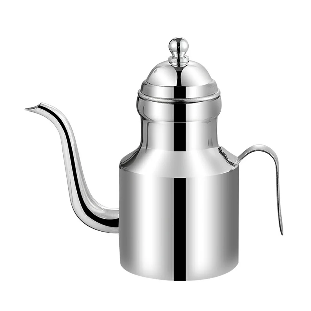 Home Oil Vinegar Dispenser Household Silver Stainless Steel Vinegar 310ML Dispenser Oil Olive Pot Pourer Sauce