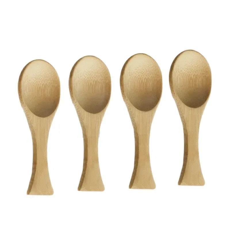 5pcs Creative Natural Bamboo Spoon Tea Scoops Mini Short Handle Tea Spoon