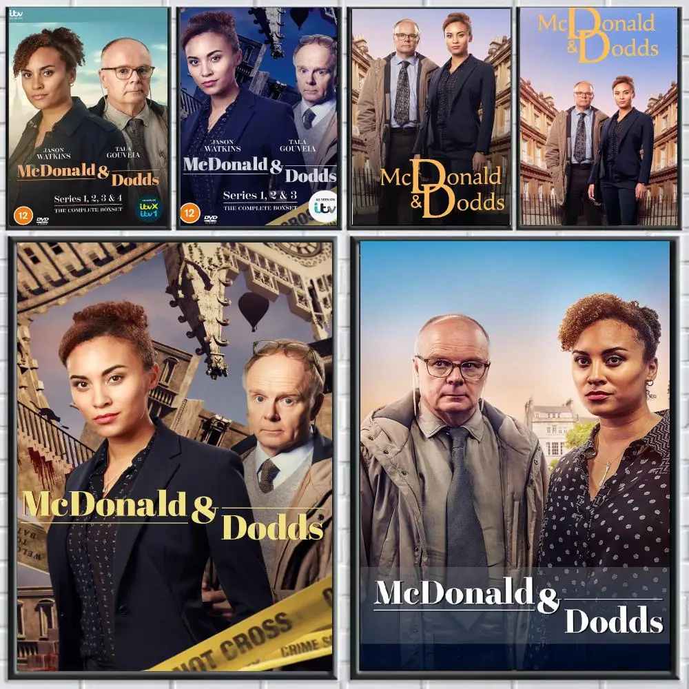 tv series M-McDonald and Dodds-S Poster Peel and Stick Wall Art for Cafe Office Bar and Home Decoration