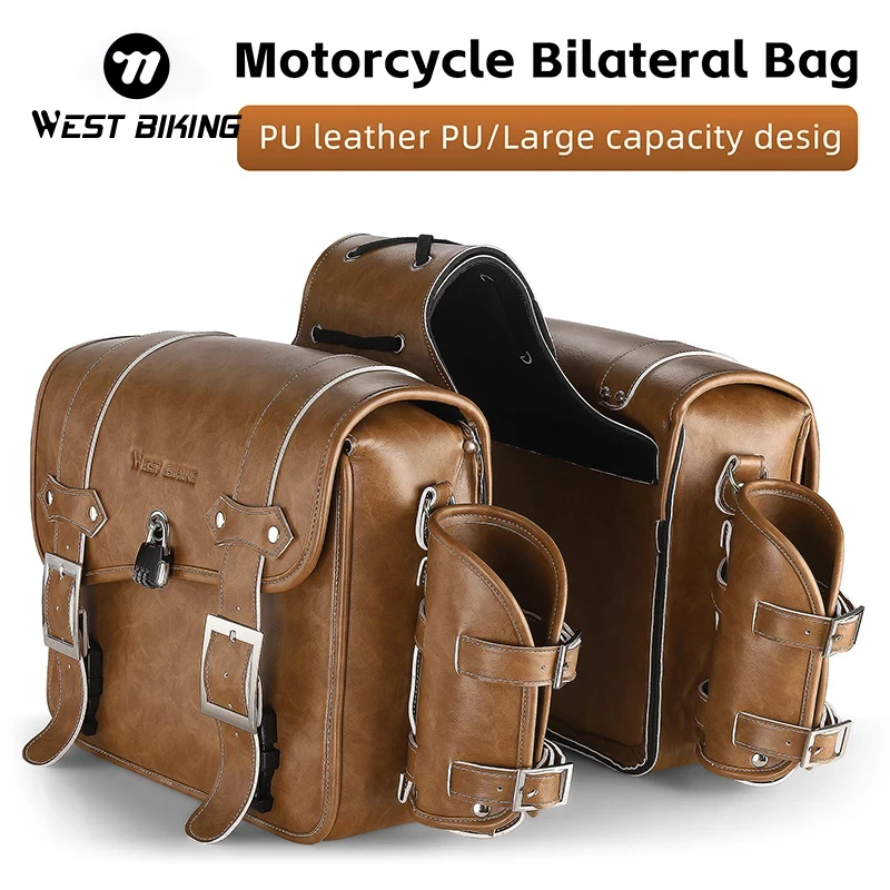 

WEST BIKING 16L Motorcycle Bilateral Bag Waterproof Anti-theft Double Side Bag Detachable Rear Seat Bag Motorcycle Accossories