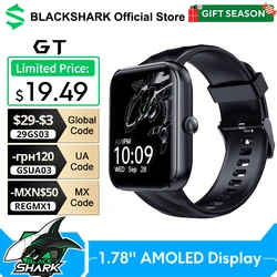 Global Version Black Shark GT Smartwatch 1.78'' AMOLED Display 10 Days Battery Life Smart Watch 100+ Sport Modes IP68 Waterproof