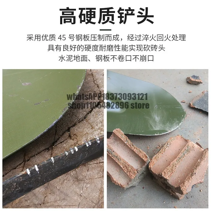 Engineer Shovel Hardened Wooden Handle Small Army Shovel Multifunctional, Shovel