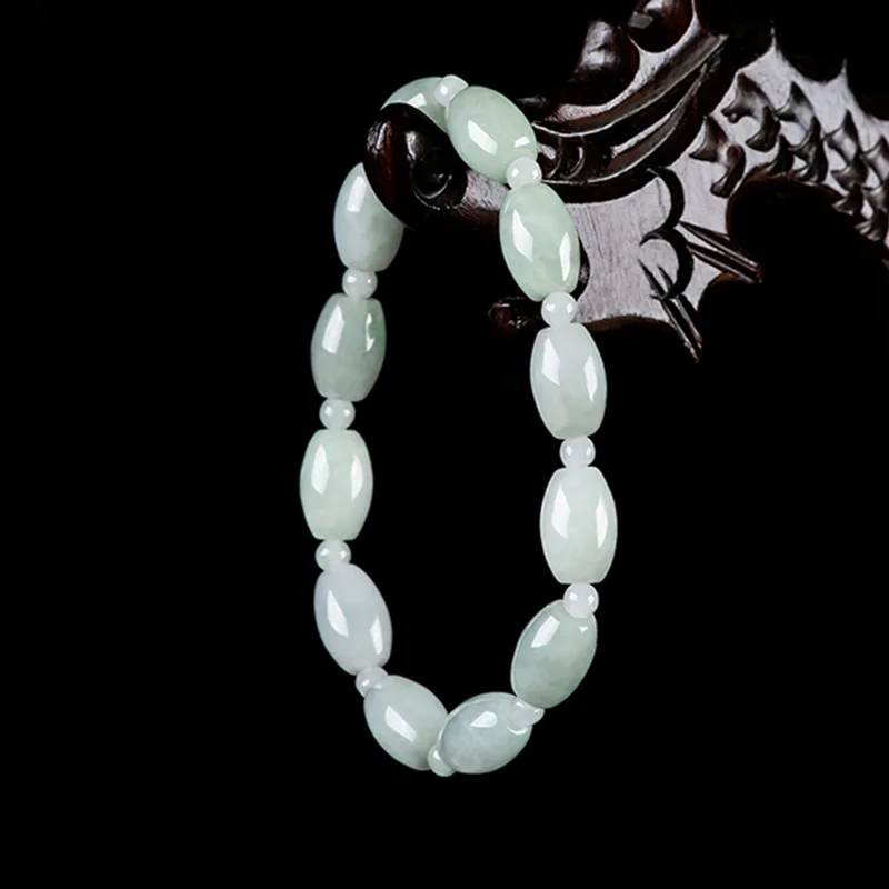 Vintage White Jade Translucent Floating Bracelet Summer Fresh Style Skin-Brightening Fairy Luxury Designer Jewelry Accessory