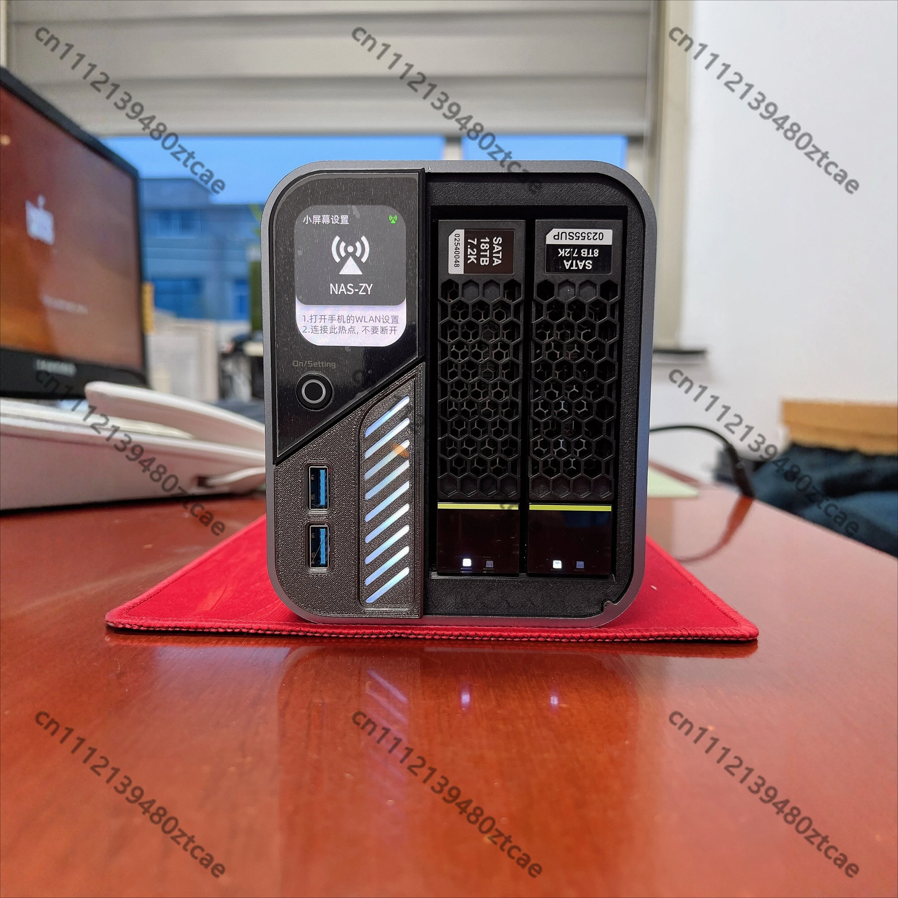 Custom Aluminum Mini NAS Chassis With 4 Ethernet Ports Support 2pcs 3.5 Inch HDD DIY Compact Network Storage Server Case