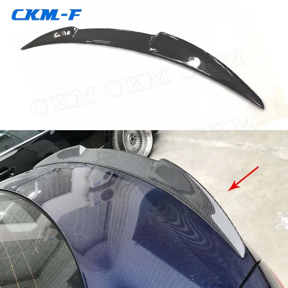 

Carbon Fiber Car Rear Spoiler FRP Prime Trunk Lip Wing for Alfa Romeo Giulia Sedan 4 Door 2015-2017 FRP Gloss Boot Bumper Wings