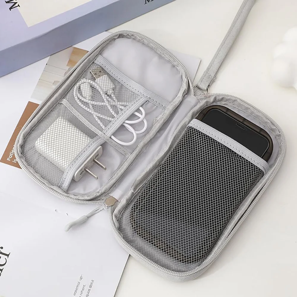 Data Cable Storage Bag Waterproof Portable Carry Case Storage Bag For Earphone USB Charger Cable Power Bank Travel Organizer Bag