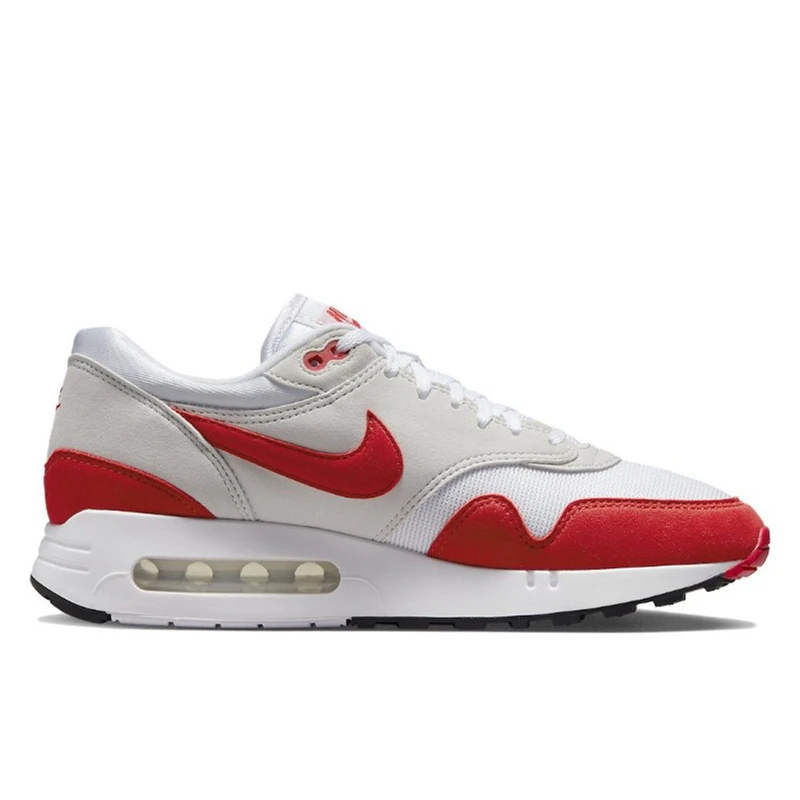 Nike Air Max 1 sepatu lari pria wanita, sneaker kasual olahraga Suede uniseks luar ruangan nyaman bersirkulasi udara