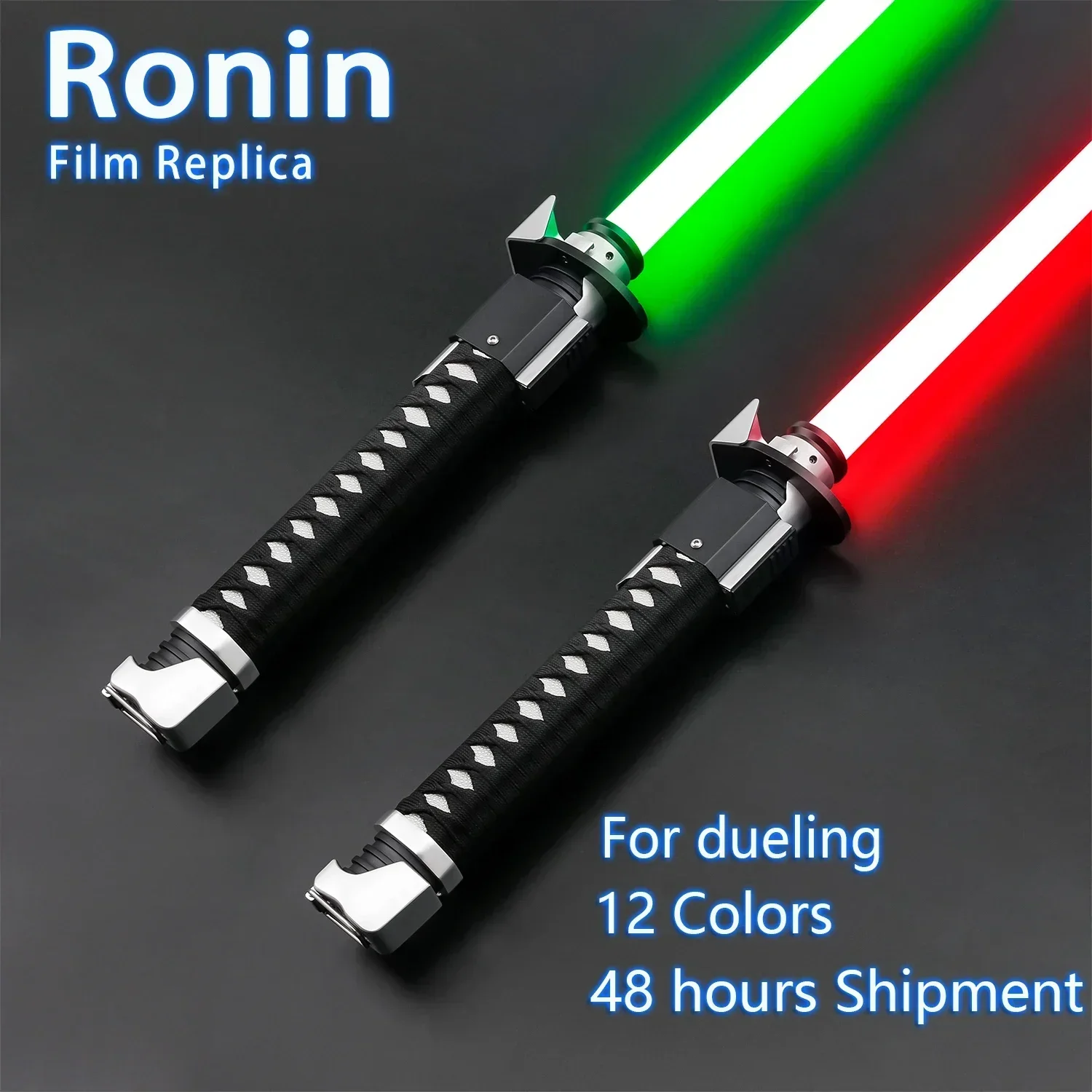 TXQSABER Ronin Replica RGB Pixel heavy dueling laser sword Smooth Swing Metal Handle lightsaber Cosplay FOC jedi sword 12 Colors