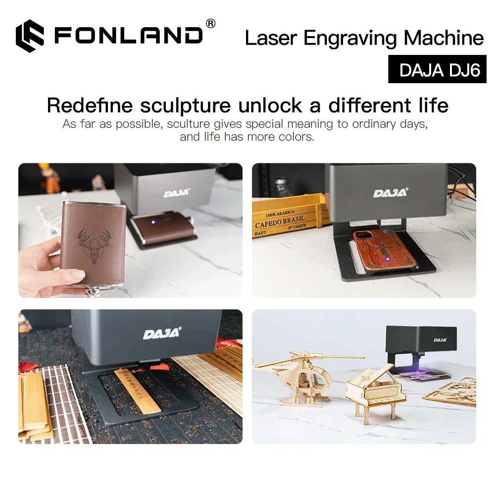 DAJA Laser Engraver CNC DIY DJ6 Laser Engraving Machine 3000mw Fast Mini Logo Mark Printer Cutter Woodworking Wood Plastic