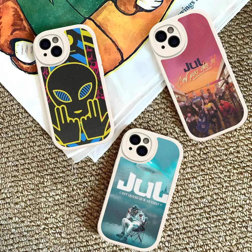 

Rapper J-JuL C'est Pas Des Lol Phone Case For IPhone 16 15 14 13 12 11 Pro Max Plus Soft Leather Cover