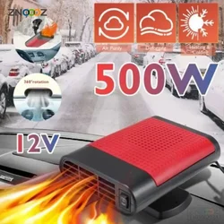 12V 500W Car Heater Portable Electric Heating Fan Defogger Quick Demister Heat Defroster