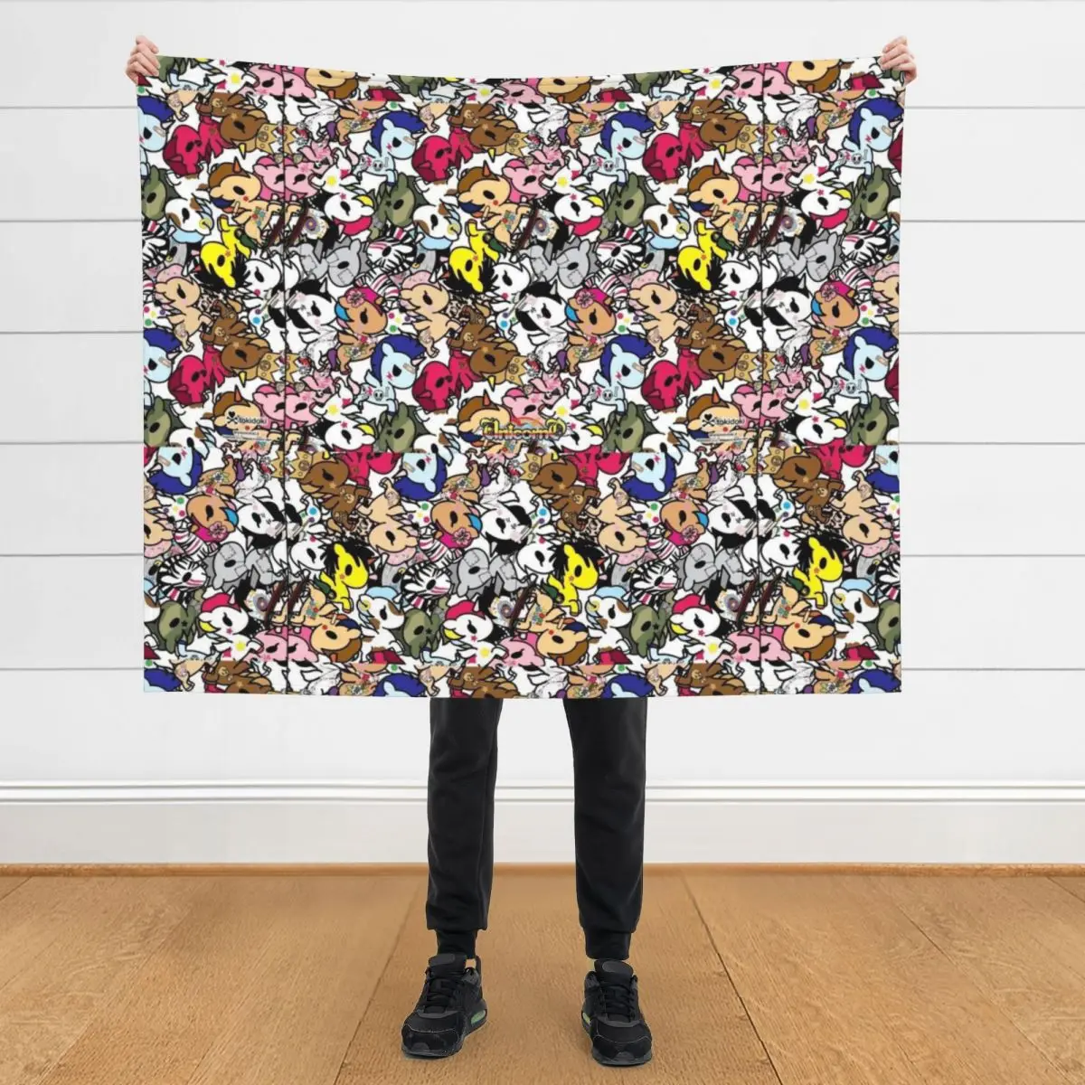 

donutella and his friends unicorns mofia collaboration Throw Blanket halloween Heavy Warm Thermal Blankets