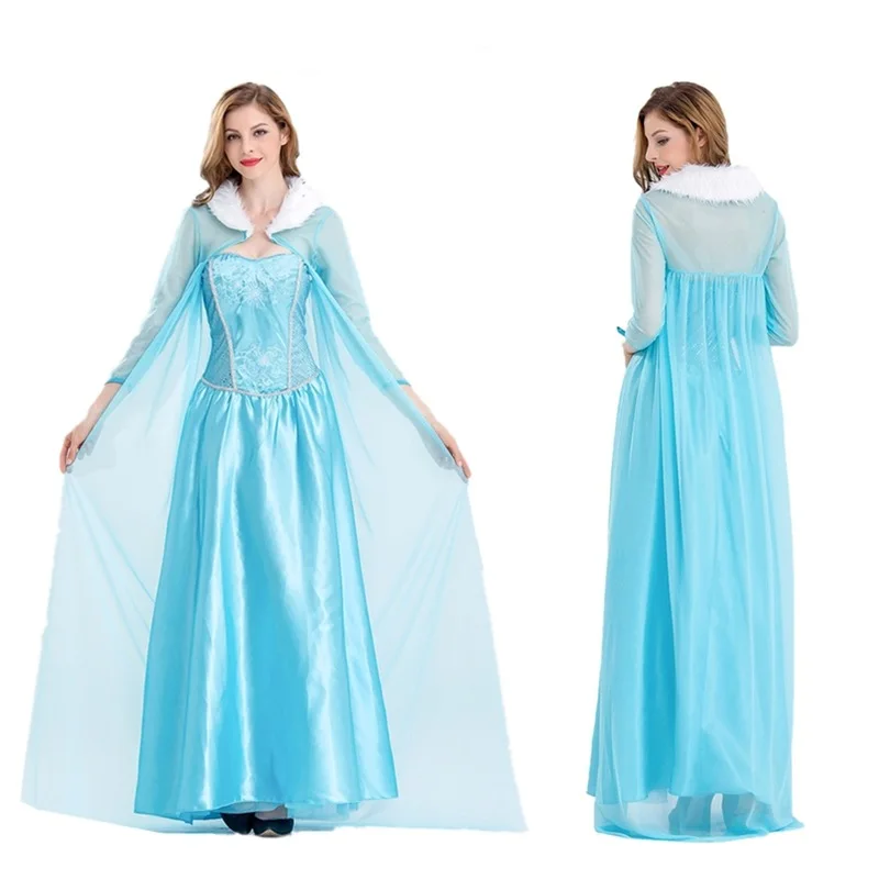 

loween S4XL Princ Dr Adult Costume Elsa Princ Skirt Cosplay Dance Polyester Material No Brand Registered T...