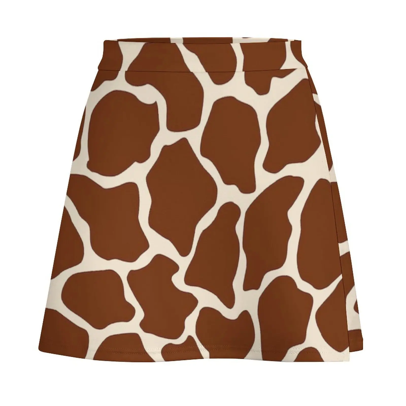 Giraffe Animal Print Africa And Safari Style Mini Skirt skirts Womens dresses Mini Skirt