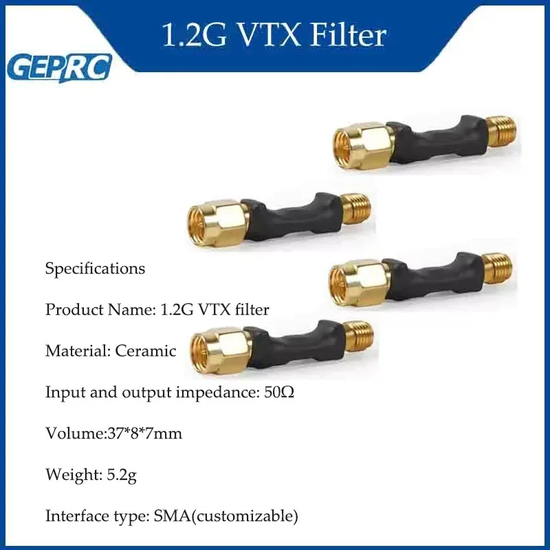 

GEPRC SMA Anti-interference Signal Quality Improved 1.2G VTX Filter SMA Port Antenna End Filter RC Accessories
