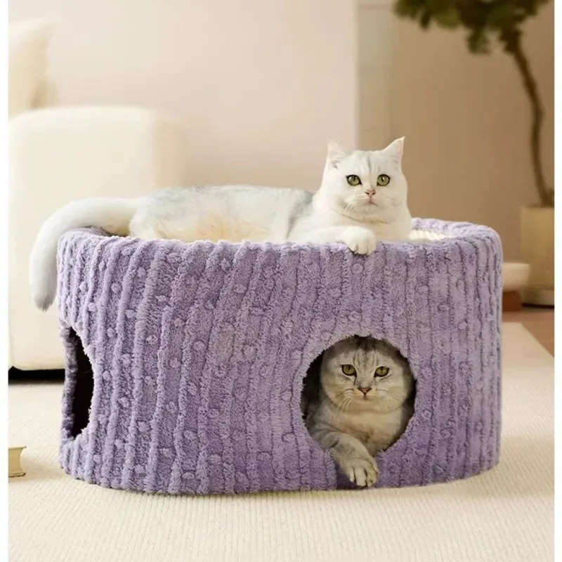 

Cat scratching board, double-layer tunnel cat nest wear-resistant cat climbing frame integrated wear-resistant