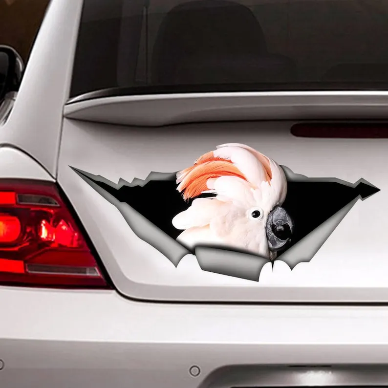 Cockatoo decal, parrot decal, bird sticker, cockatoo decoration