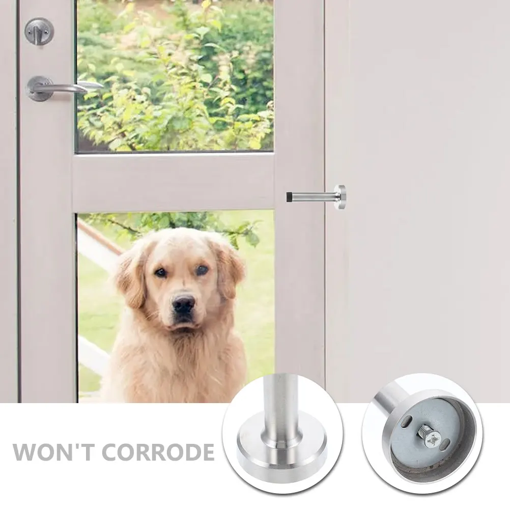 

2Pcs Door Stoppers Wall Protector Solid Floor Door Stop Extra Long Weatherproof for Office Bedroom Bathroom