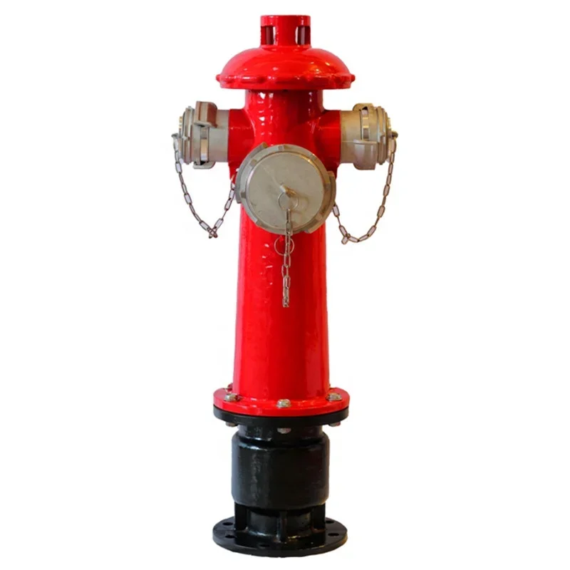 Fire Fighting DN65 DN80 3 Way Outdoor Grounding Pillar Type Fire Hydrant