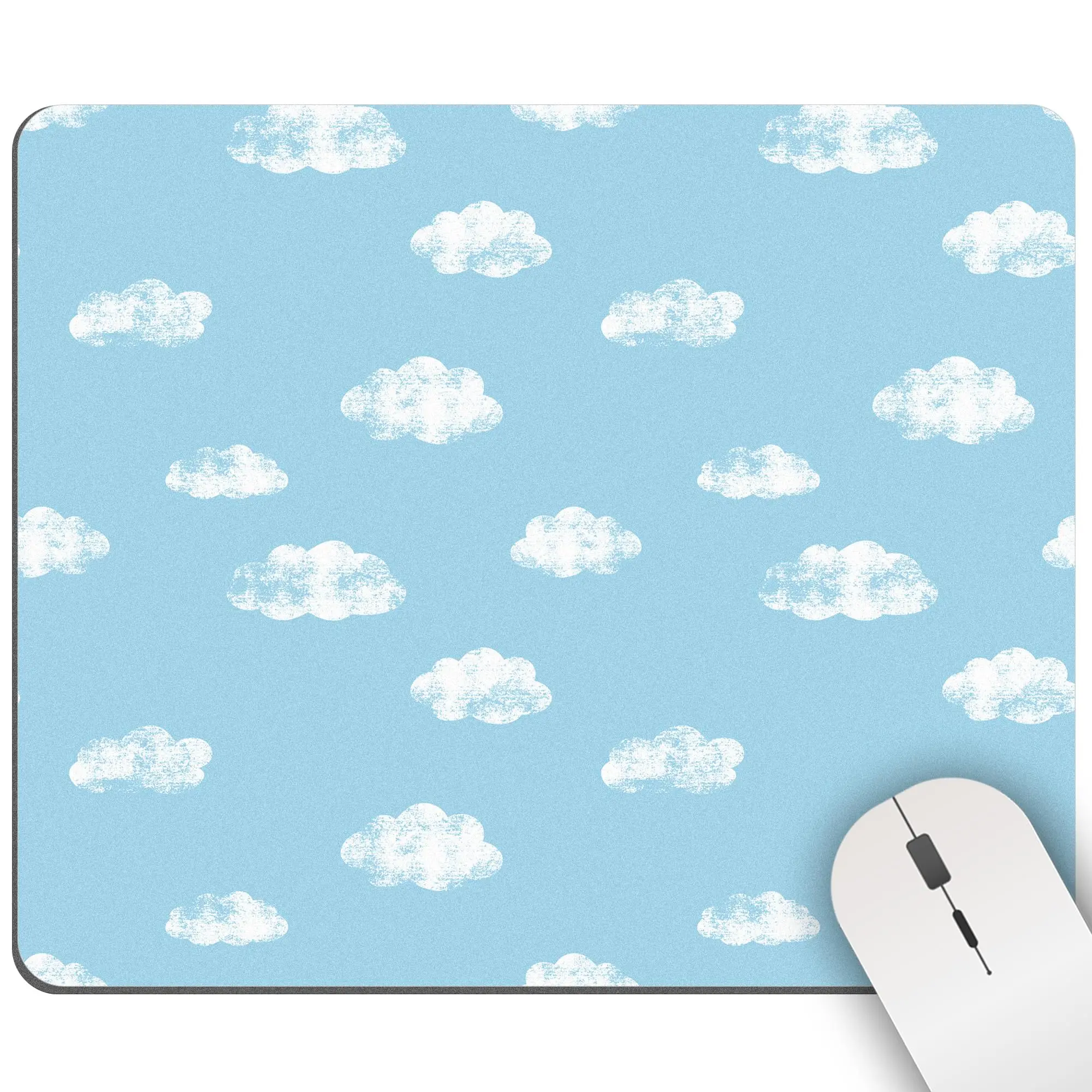 

High Quality Simplicity Cloud Printing Lock Edge Mousepad Gamer Mouse Mat Keyboard Mats Desk Pad Mousepads 30x25cm