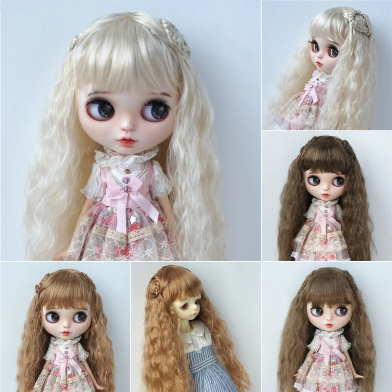 JD098 1/4 1/3 Synthetische Mohair BJD Pruiken Stevig Sobazu Pruik 7-8 inch 8-9 inch 9-10 inch 10-11 inch MSD SD DOD Qbaby Blythes Pop Haar
