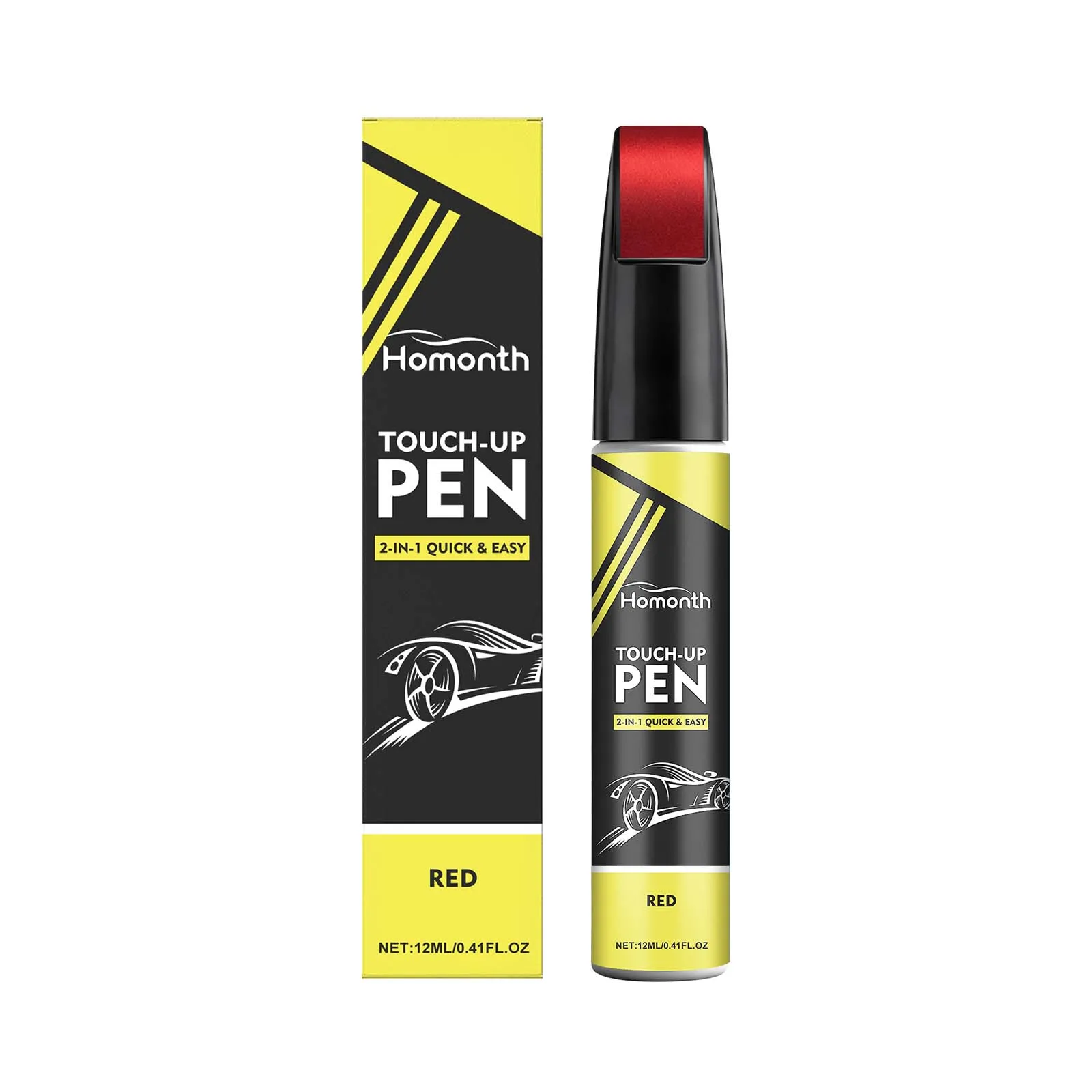 Car Shallow Mark Care Pen (red) for Daily Car Paint Repair, Refurbishment, Gloss Maintenance, and Convenient Care Pen