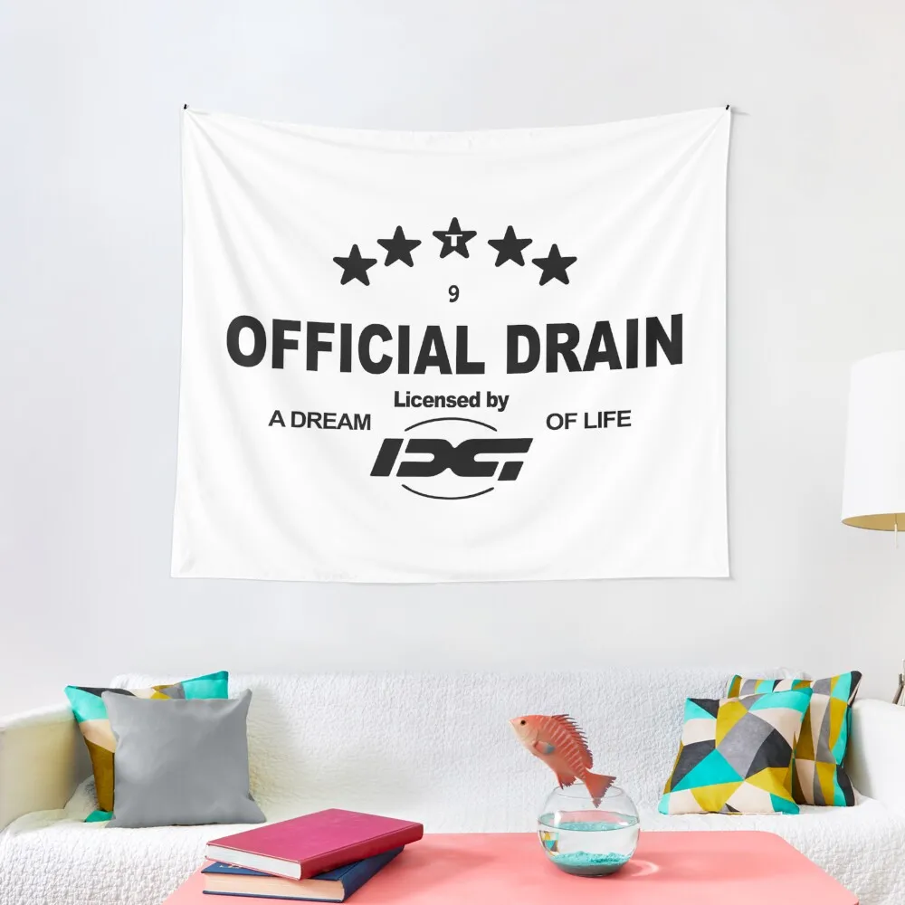

Bladee Drain Gang OFFICIAL DRAIN logo Tapestry On The Wall Aesthetic Room Decors Wall Mural Tapestry