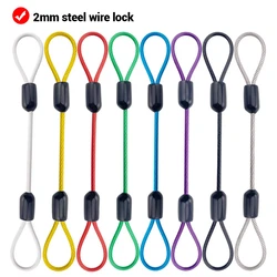 2 mm Stainless Steel Wire Rope PVC Color Coated With Ring Cable Safety Rope Fixed Suspension Lanyard