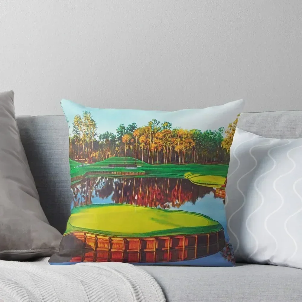 17th hole at TPC Sawgrass Throw Pillow Pillow Case Sofa Pillow Cover ornamental pillows