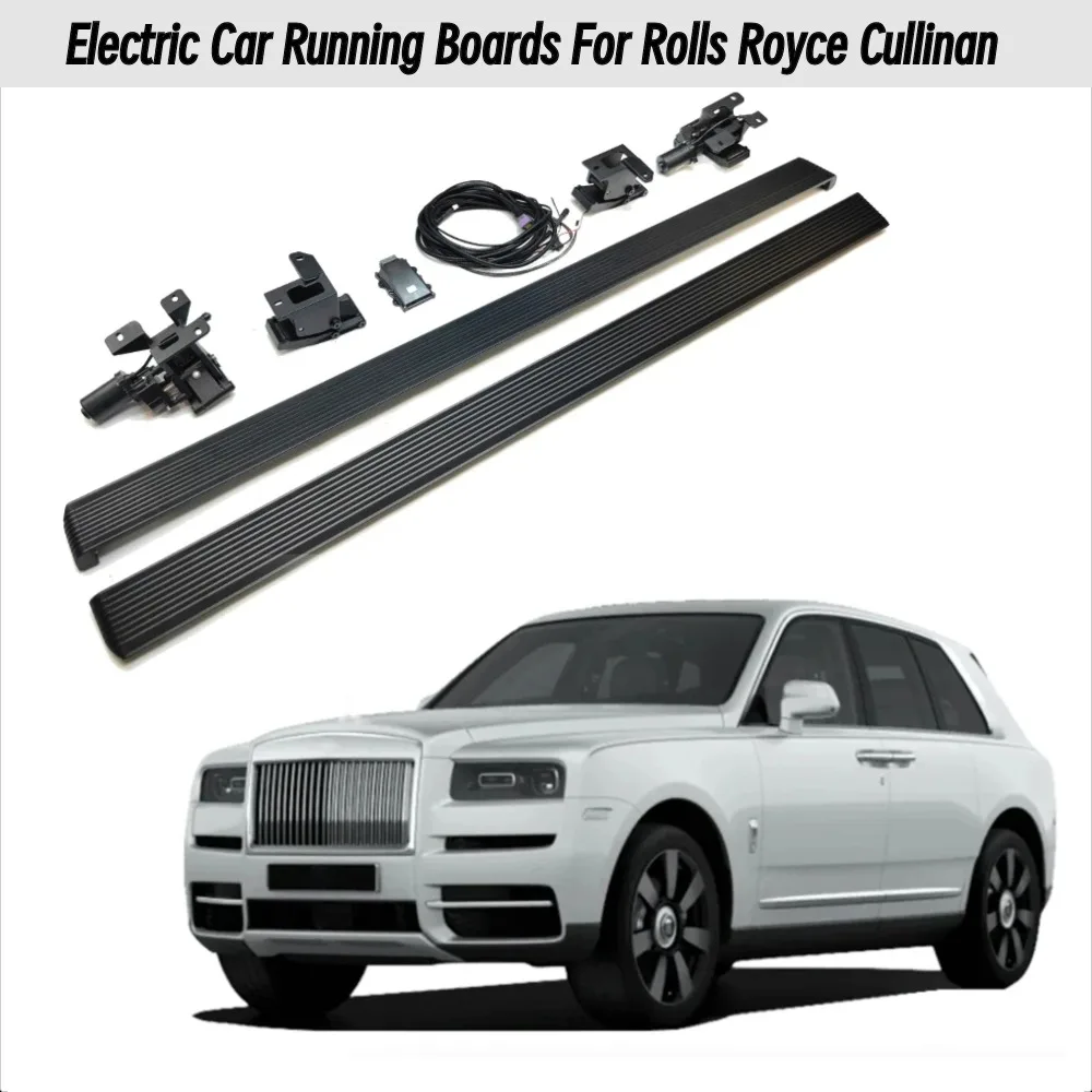 

OEM Automatic Retractable Running Boards for Rolls Royce Cullinan, 19-25 Aluminum Electric Side Steps with Welcome LED Lights