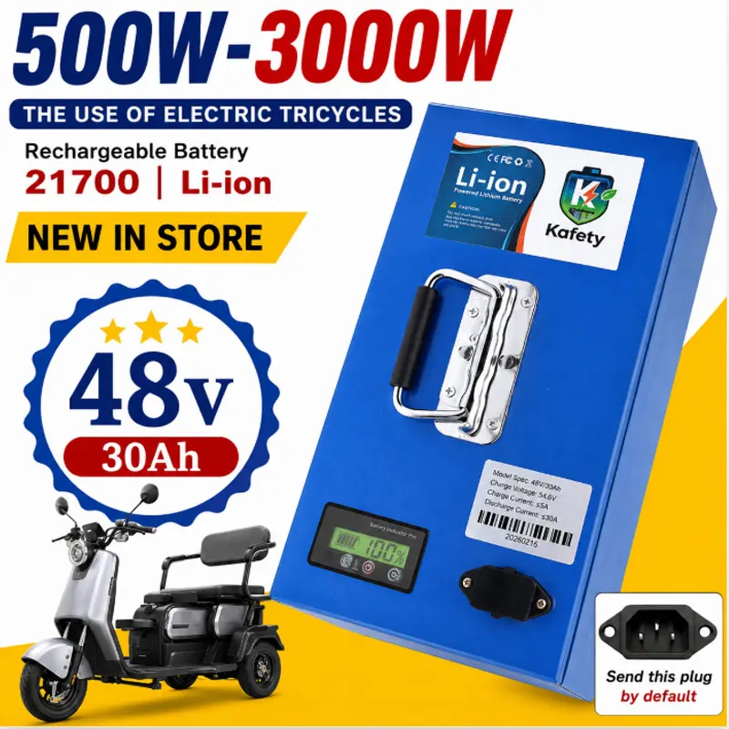 48V 30AH 21700 Lithium-Batteriepack Neue Volle Kapazität 250-2000W E-Bike EU-Lagerbestand Lokaler Versand Polen Lager