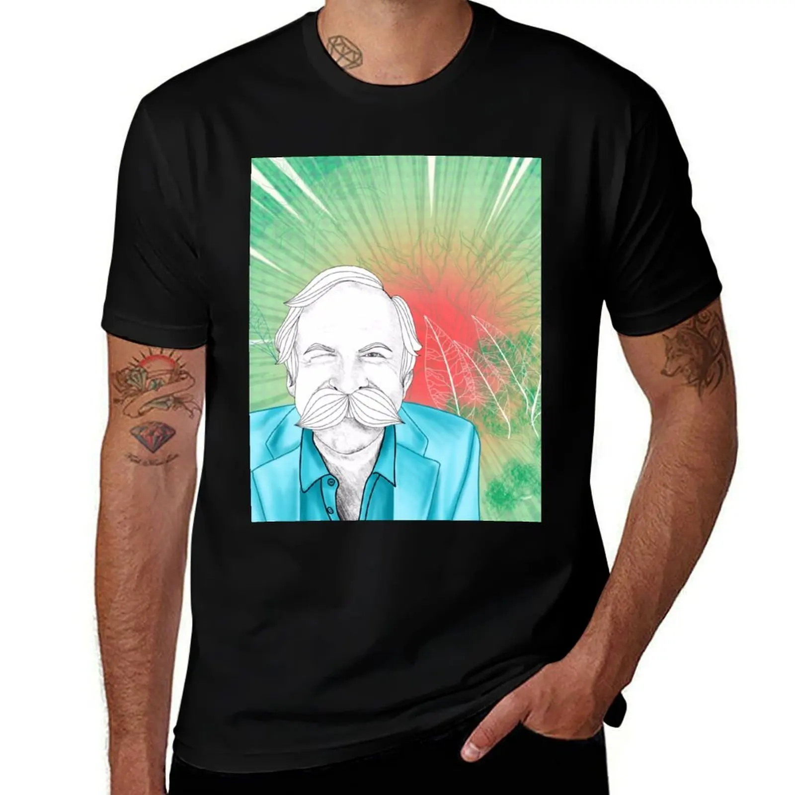 

Dick Strawbridge Portrait T-Shirt t shirts for man cotton funny t shirts dark humor g man t shirts for men T-Shirt