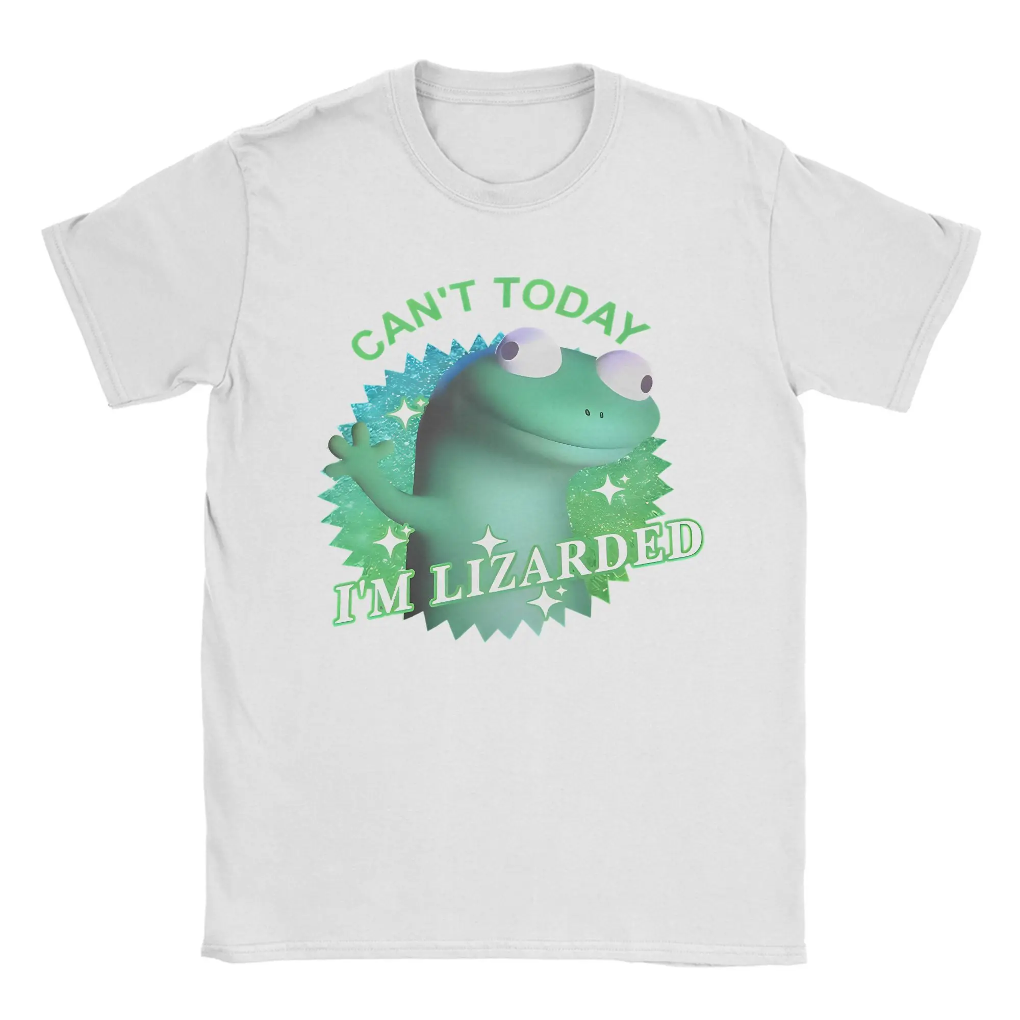Novelty Lizard Meme T-Shirt for Men Women O Neck 100% Cotton T Shirt Short Sleeve Tee Shirt Plus Size Tops