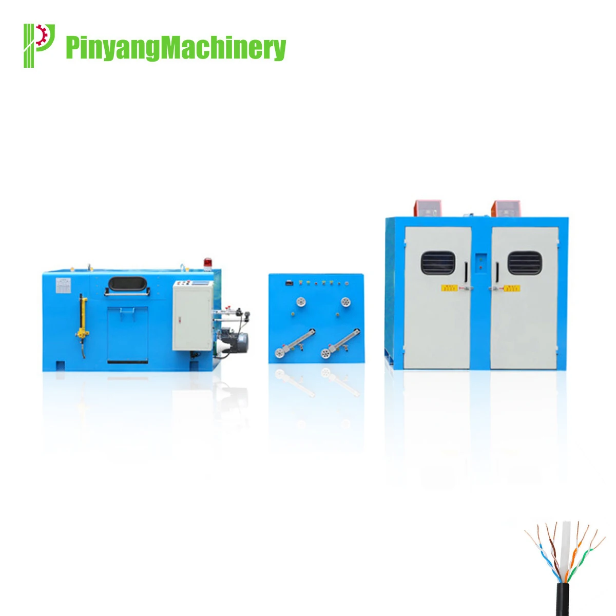 Coppia di macchine per torcere cavi in rame con twister posteriore verticale per cavi LAN Pinyang per apparecchiature per la produzione di cavi