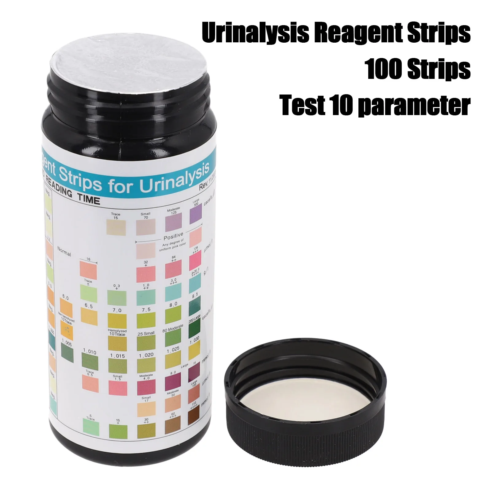 100 Strips URS-10T Reagent Urinalysis Strips 10 Parameters Urine Test Strips Leukocytes Protein PH For Urine Testing