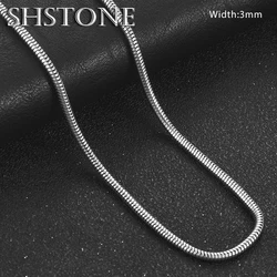 1/2/3mm Classics 925 Sterling Silver Necklace Fashion High Quality 18K Gold Round Snake Chain Jewelry Accessory for Men Women