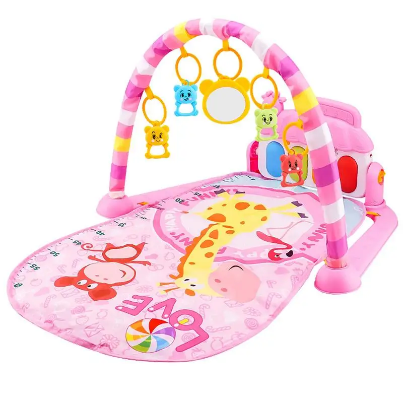 Baby Musical Play Mat Newborns Pedal Piano Play Cushion With Light Music Baby Fitness Frame Floor Mat For Toddler Piano Tummy