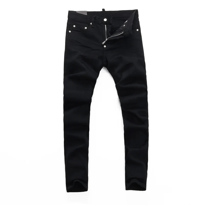 Y2KDesigner Fashion New Black Men's Jeans Washed Nostalgic Stretch Slimming Jeans High Street Brand Pants Hombre