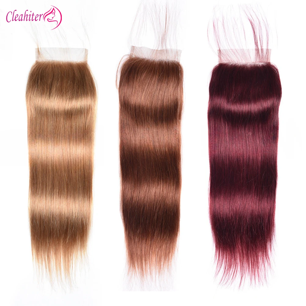 # 27/30/99j Cierre de encaje recto 4x4 cabello virgen brasileño prearrancado densidad 150% encaje suizo transparente de extremo completo prearrancado