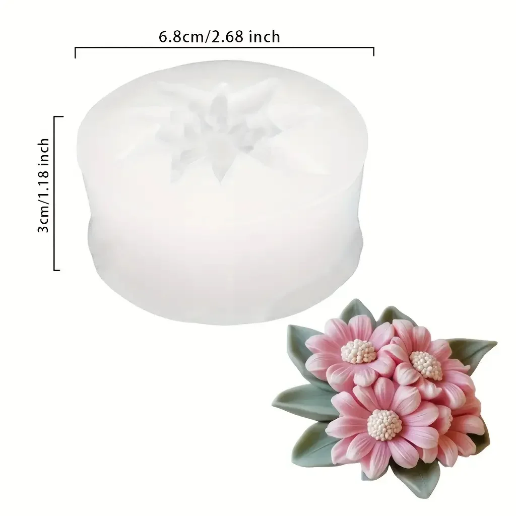 Bloem Bloom Rose Vorm Siliconen DIY 3D Cakevorm Fondant Zeep Cupcake Snoep Chocolade Jelly Decoratie Bakgereedschap Mallen