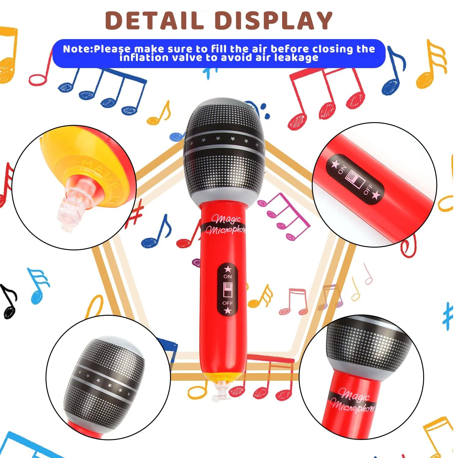 4 szt. Mikrofony nadmuchiwane  – Musical Instrument You Blow recenzja i cena