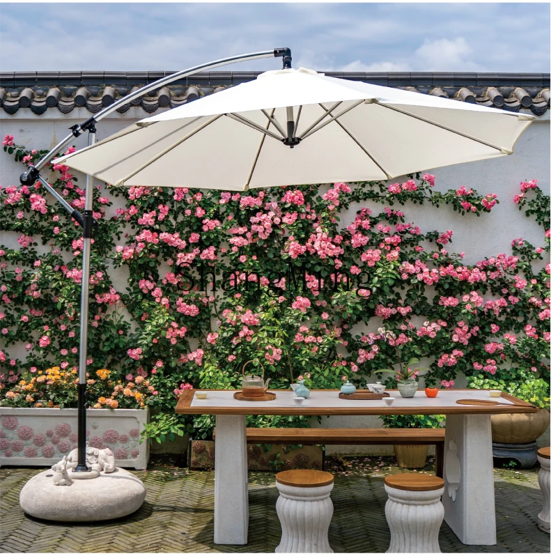 

CL Chinese style courtyard garden outdoor parasol outdoor villa courtyard side column sun umbrella