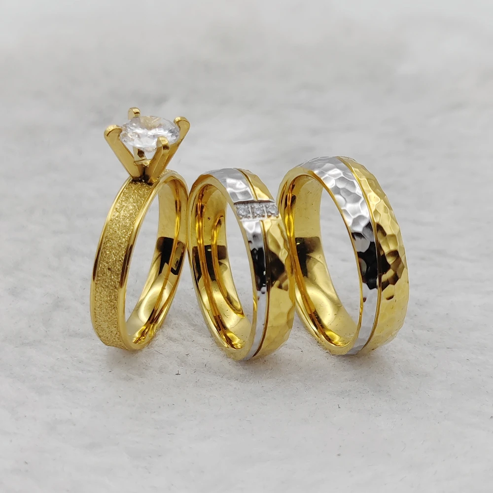 Joyería para madre e hija, alianza occidental, propuesta de boda, anillo chapado en oro de 18k, joyería de acero de titanio, anillos nupciales para parejas, Woma